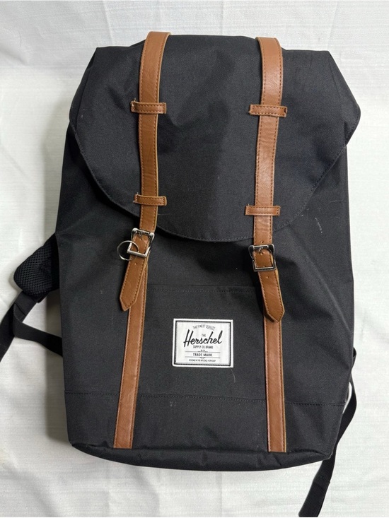 Herschel Supply Company Handbags - Herschel Retreat Unisex Backpack Knapsac Bag Black Tan School Work Travel